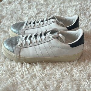 GOLA BRAND JCREW WHITE SILVER SNEAKERS ORCHID PLATFORM VIPER SIZE 10